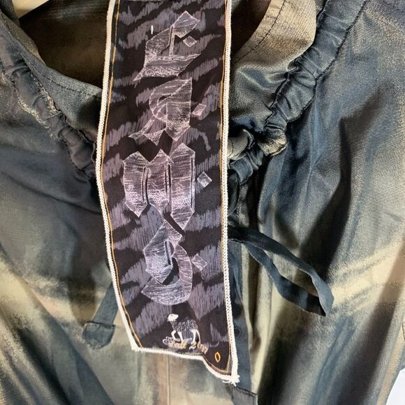 L.A.M.B. Abstract Black Plaid Taffeta Dres… - Picture 7 of 7